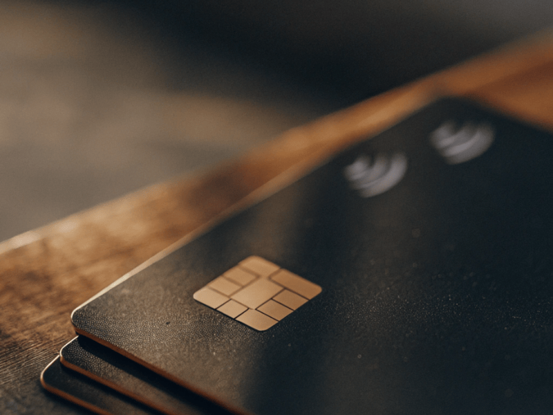 Imagen de unas tarjetas de crédito negras